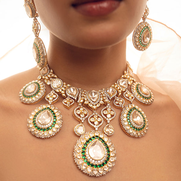 Royal Aura Moissanite Necklace Set