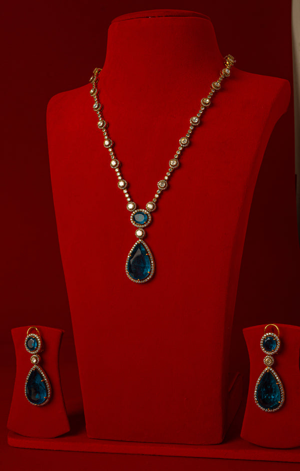 Aadya Victorian Necklace With Earrings