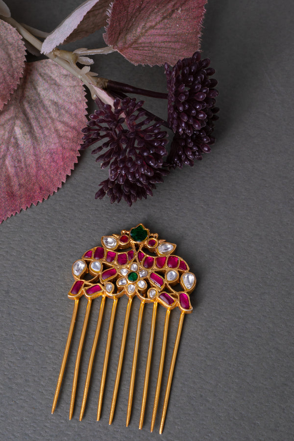 kundan hair pin