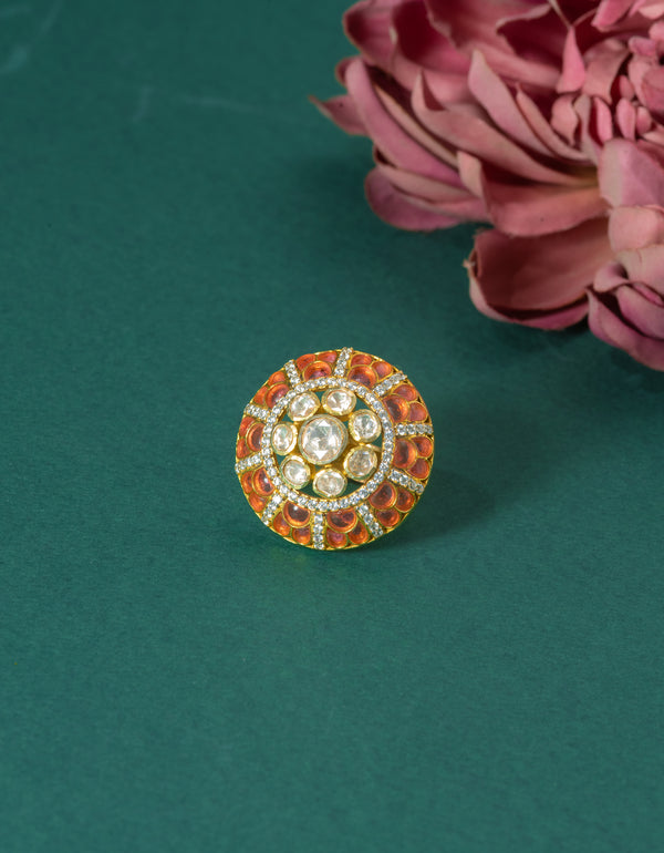 Sunset Glow Moissanite Ring