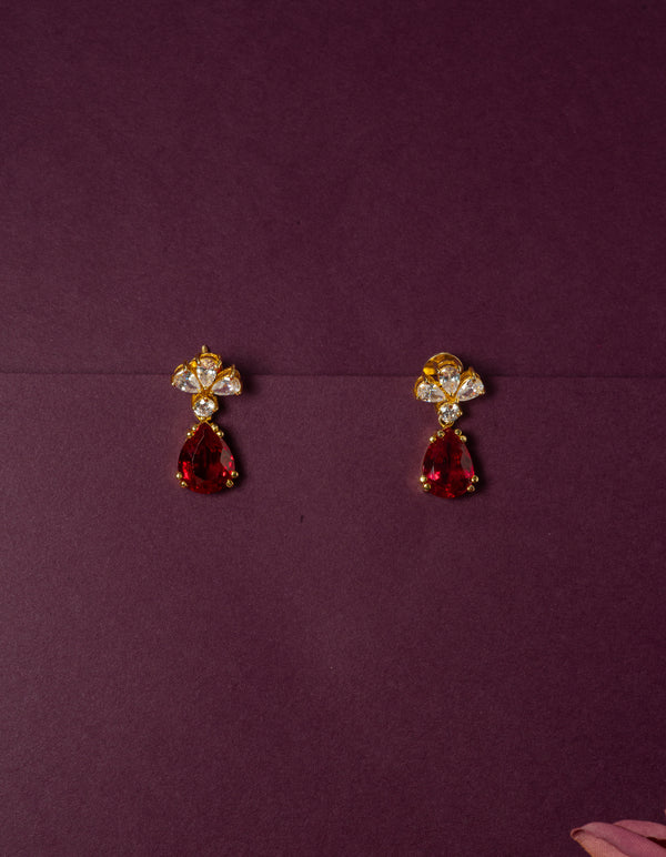 Scarlet Zircon Earring