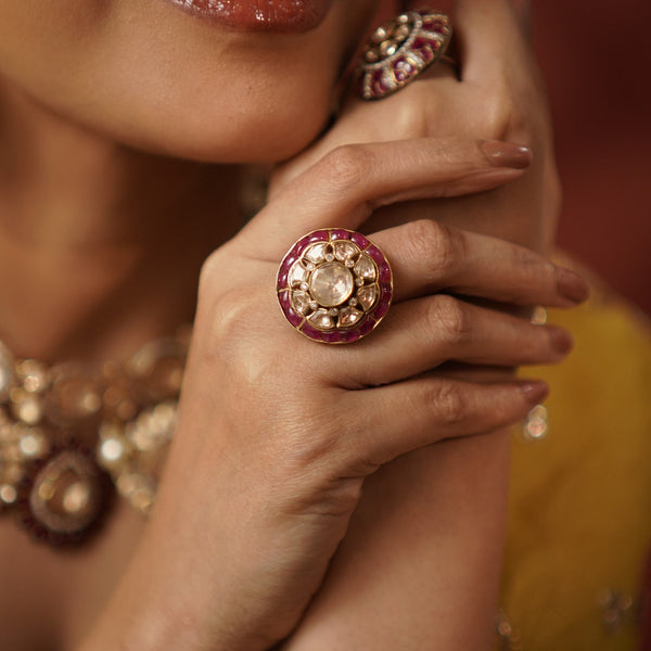 Ruhani Spark Moissanite Ring.