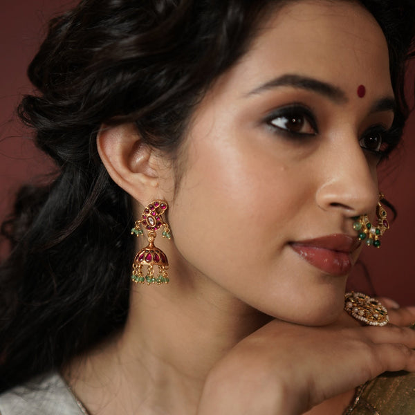 Tanvi Tara Kundan Earrings