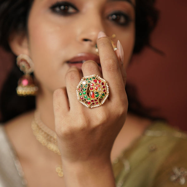 Mayura Kundan Ring