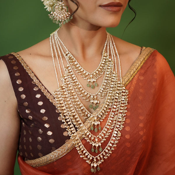 Divine polki five layer necklace