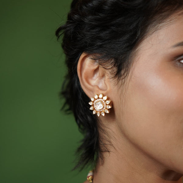 Dazzling polki studs