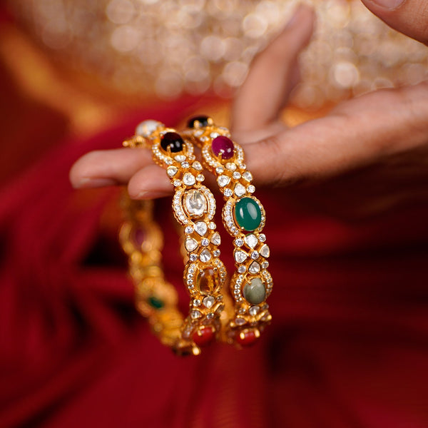 Royal Navratan Moissanite bangles