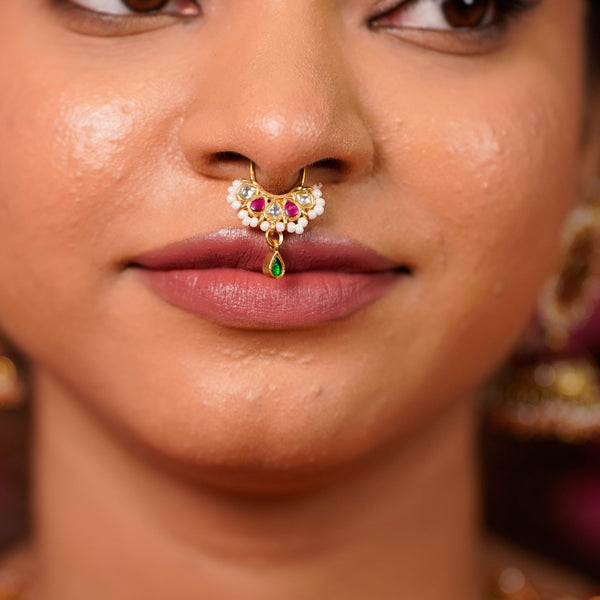 Kundan Nathiya nose ring