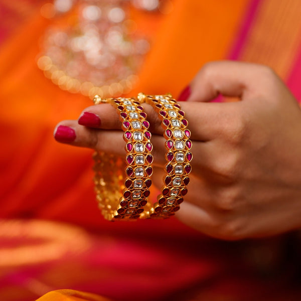 'Amara' Kundan Kada Bangles