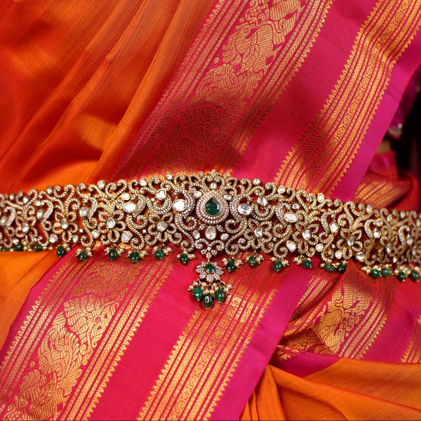 The Victorian Grandeur Moissanite Vaddanam with back belt