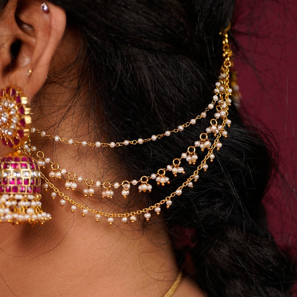 The Chandrika Freshwater Pearl Ear Chains