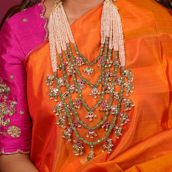 Vasundhara kundan Emerald Satlada