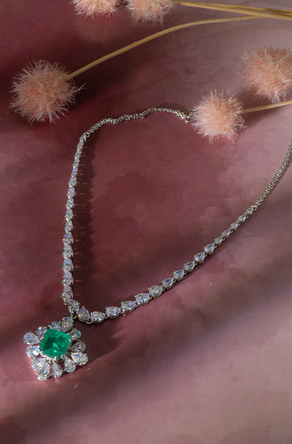 Emerald Zircon Necklace