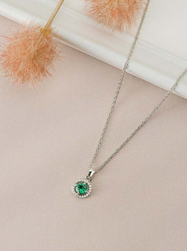 Emerald Halo Pendant