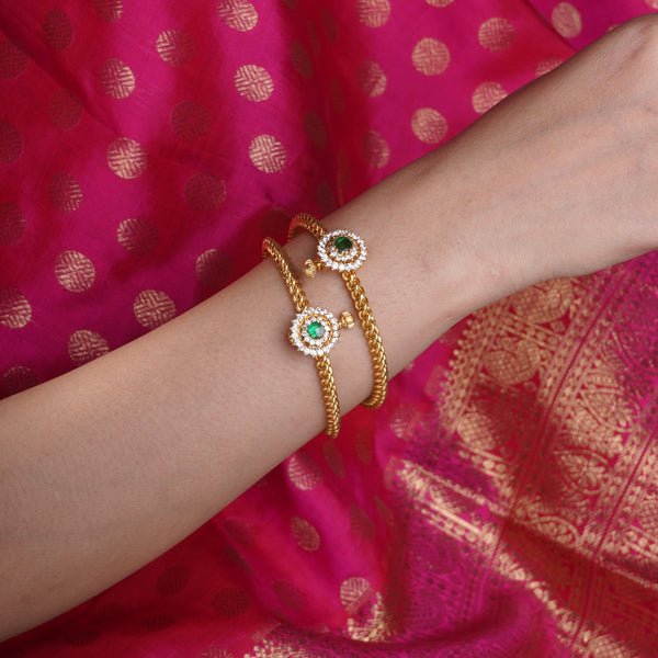 Emerald Glory Nakshi Bangles