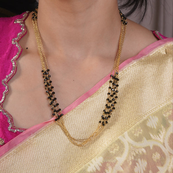 Shamira Black Crystal Mangalsutra.