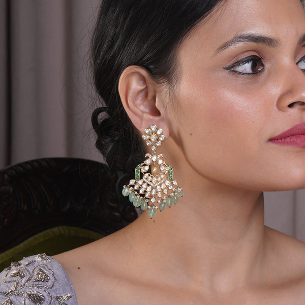 Aarohi Moissanite Chandbaali Earrings