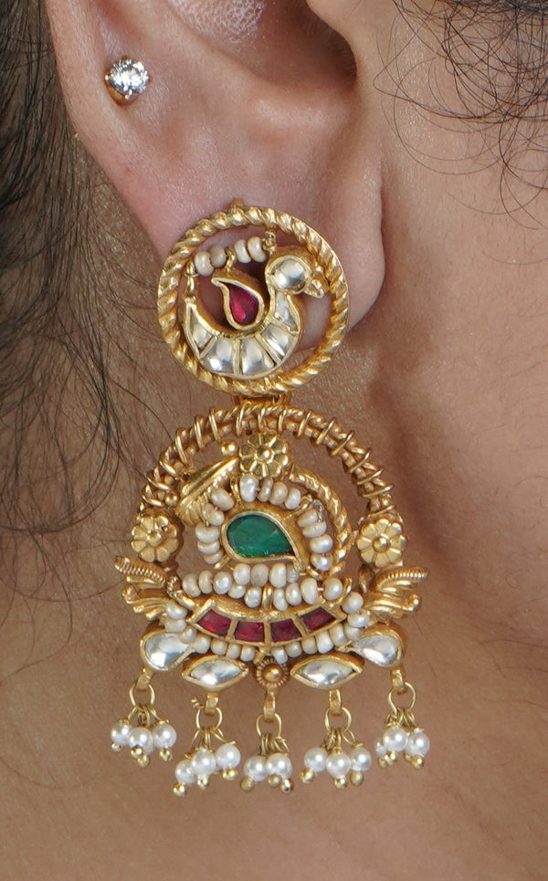 Veda Vritti Kundan Earrings
