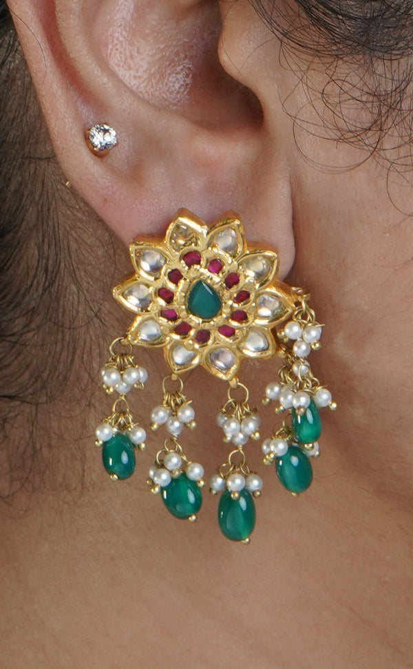 Swarnika Surya Kundan Earrings