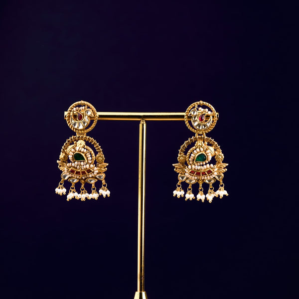 Veda Vritti Kundan Earrings