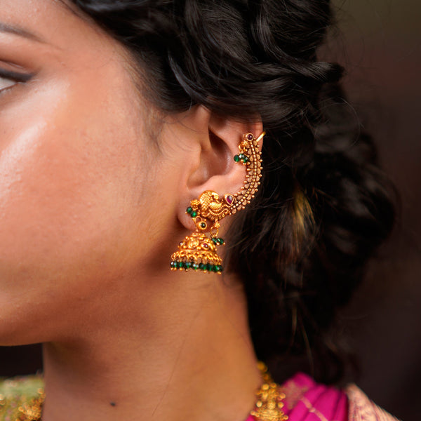 Grand Temple Jhumka Ear Cuff (Karn Phool)